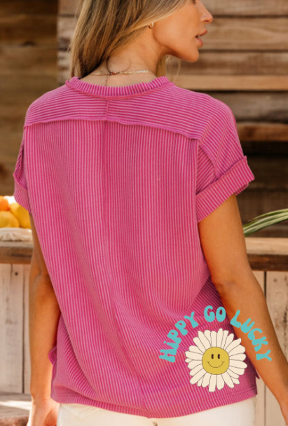 Pink Knit T-Shirt