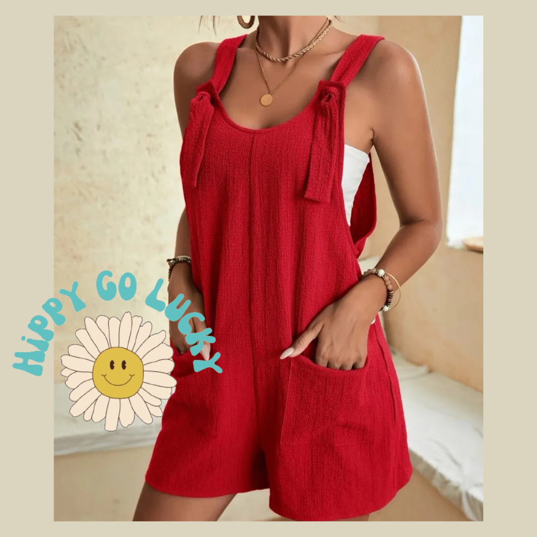 Red One Piece Romper