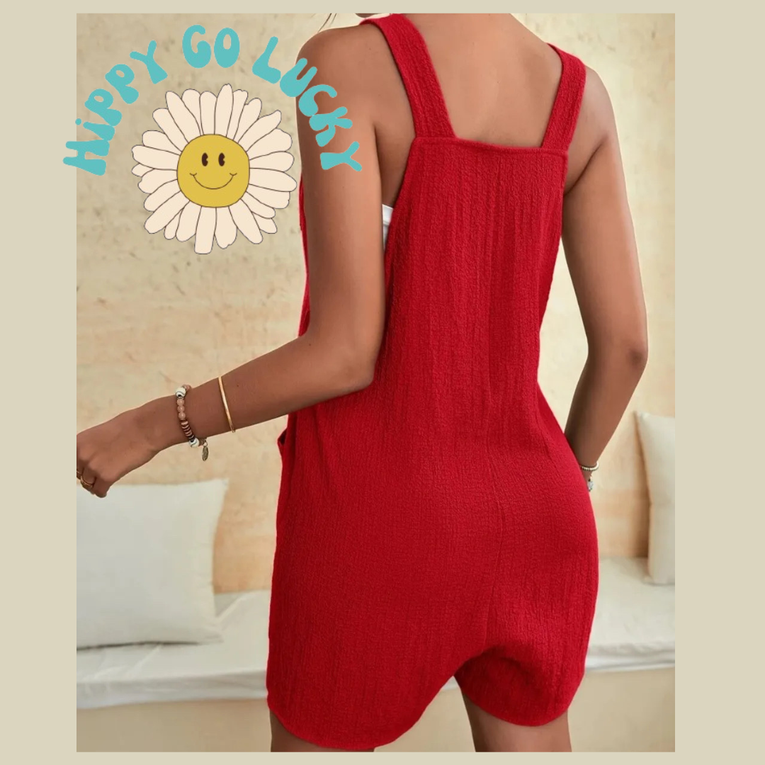 Red One Piece Romper