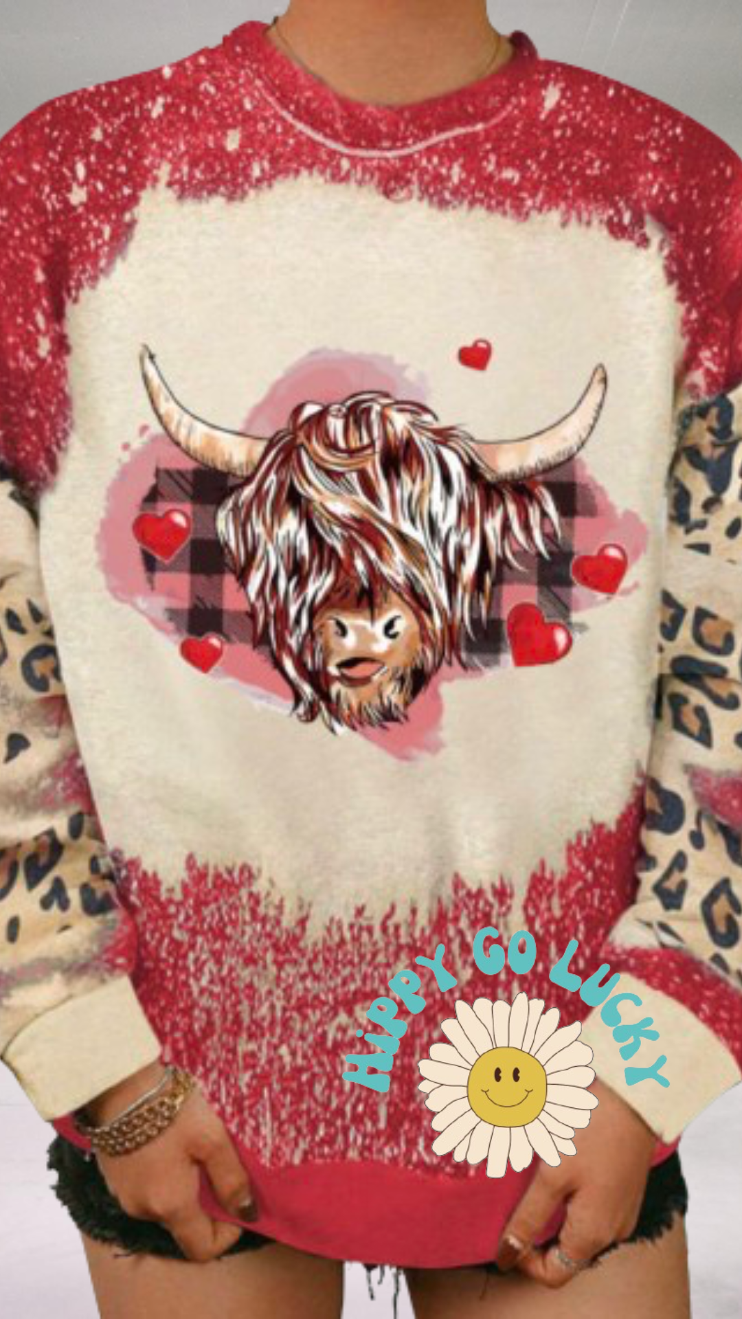 Bleached Valentine Heifer Sweatshirt