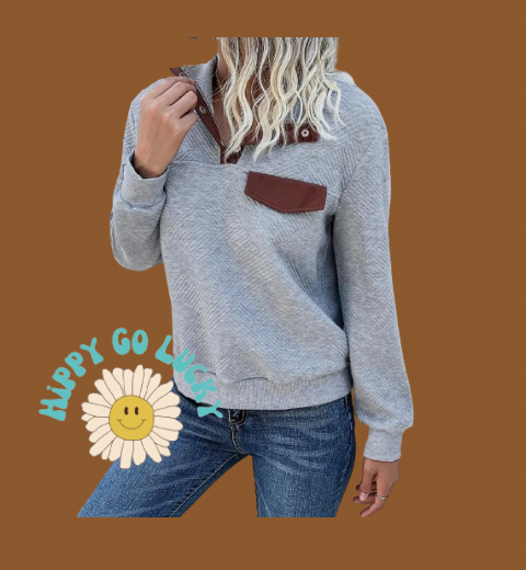 Grey long sleeve sweater